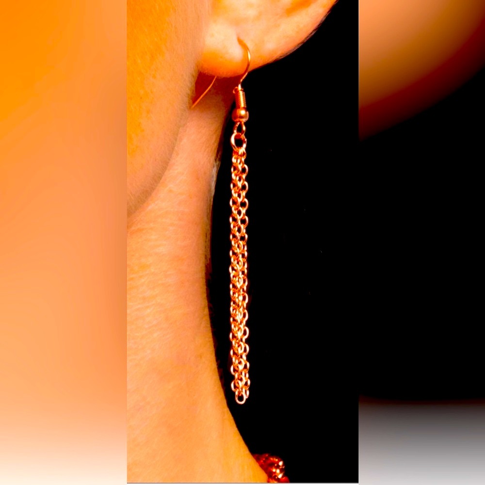 🧡⬜️🧡 “PARTNERSHIP PROMISE” COPPER NECKLACE WITH FREE MATCHING EARRINGS❗️🧡⬜️🧡 - Picture 4 of 5